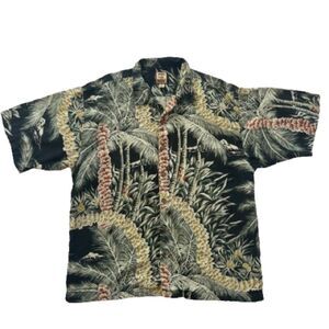 Tommy Bahama Silk Men’s Tropical Hawaiian Button Short Sleeve Shirt Size XL